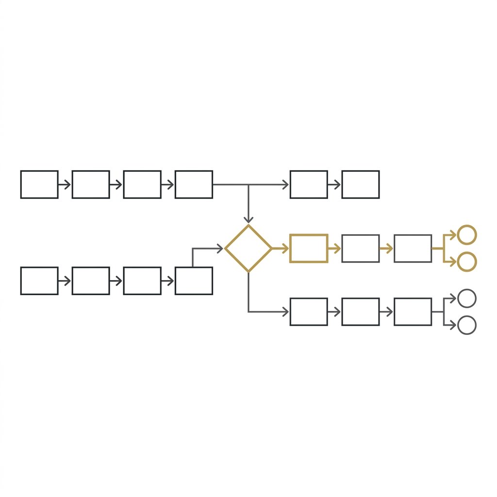 Process engineering diagram showing business workflow optimization